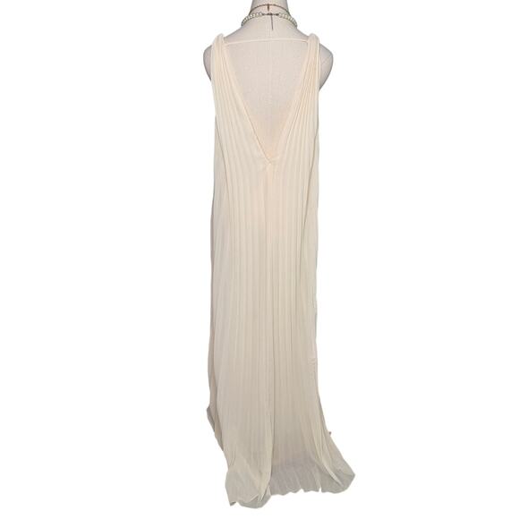 Reformation Rafina Dress ivory pleated wedding bridal maxi loose fit size 6 - Picture 9 of 15